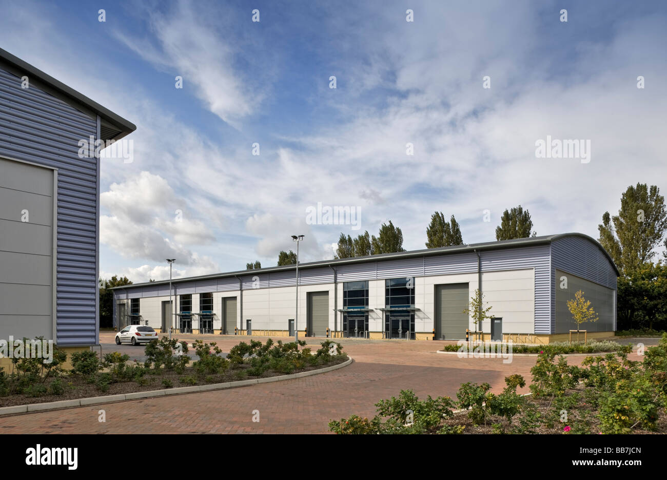 Lamdin Straße Gewerbeeinheiten in Bury St Edmunds Suffolk Stockfoto
