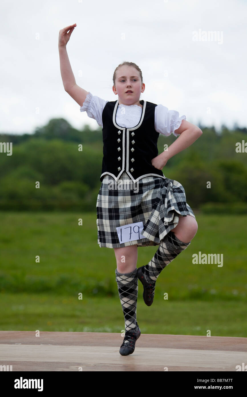 Weiblich-Highland Dancer. Stockfoto
