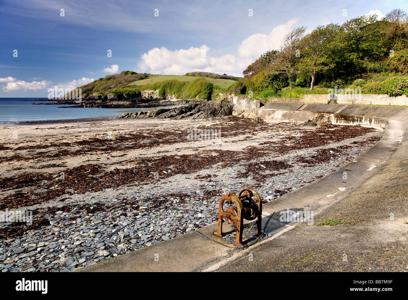 Polridmouth Cove, im Herzen von Daphne du Maurier Land, Cornwall, UK Stockfoto