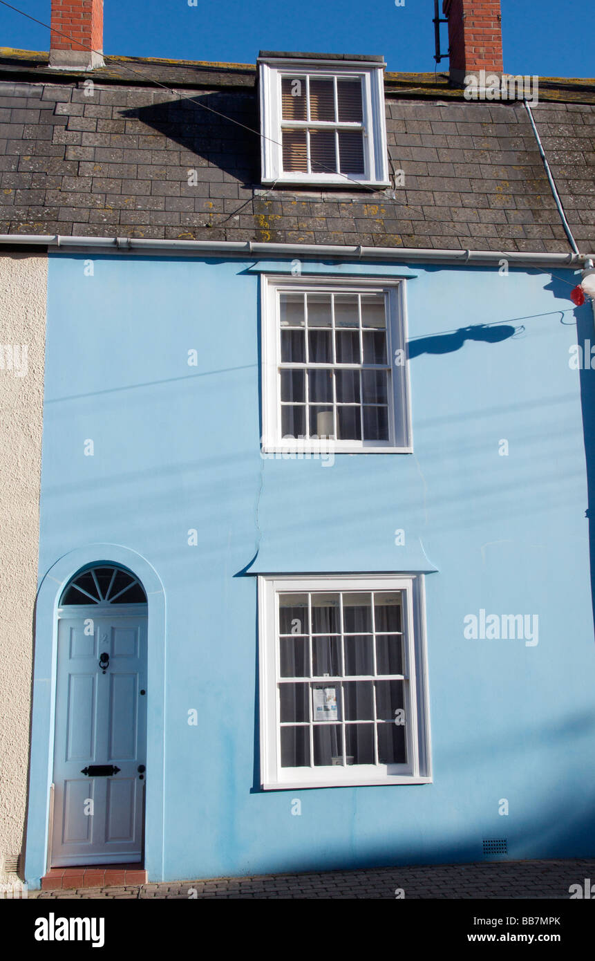 Blaue Fishermans Cottage alte Weymouth-Dorset-England Stockfoto