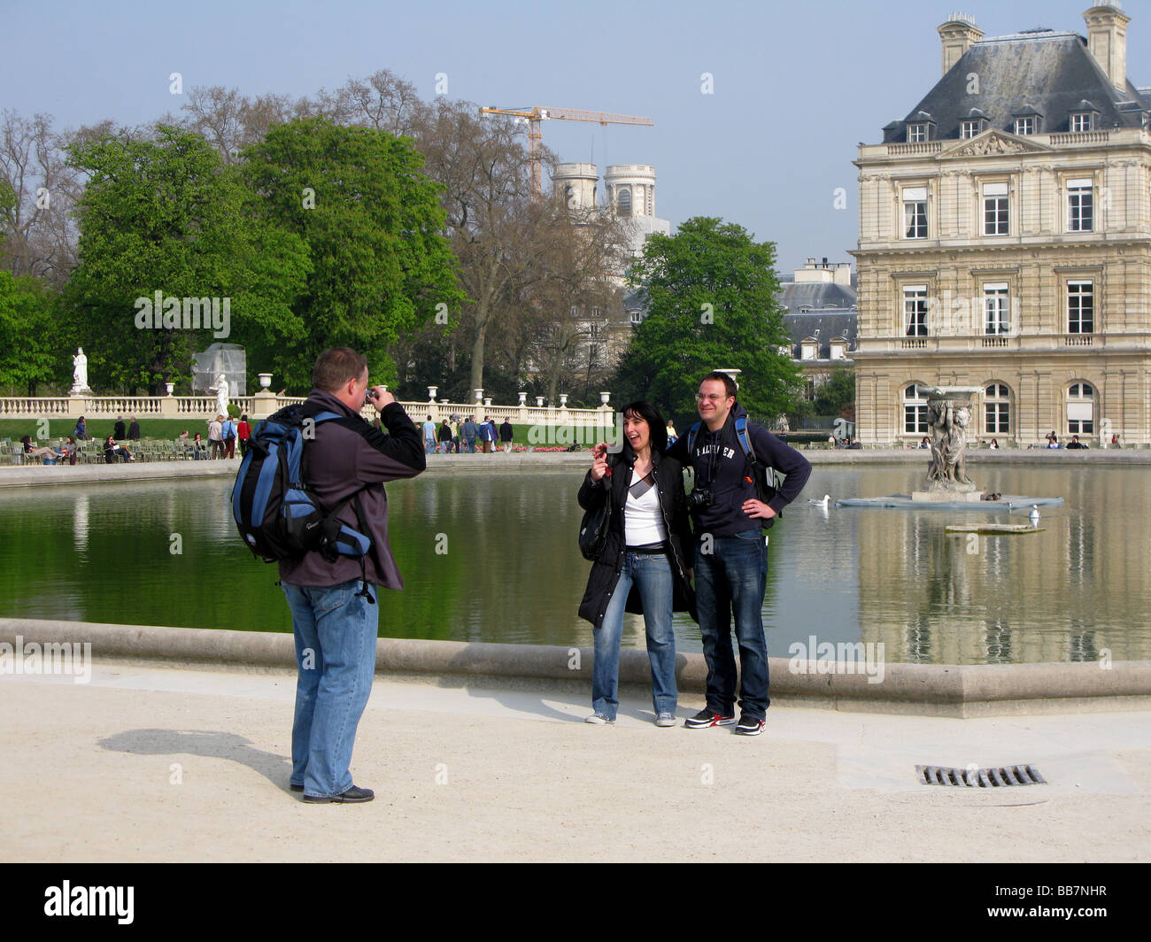 Touristen-Palais du Luxemburg Paris Stockfoto