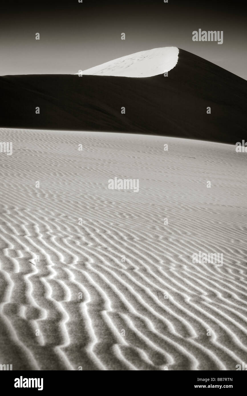Sand Muster auf der Eureka Dünen im Death Valley National Park in Kalifornien, USA Stockfoto