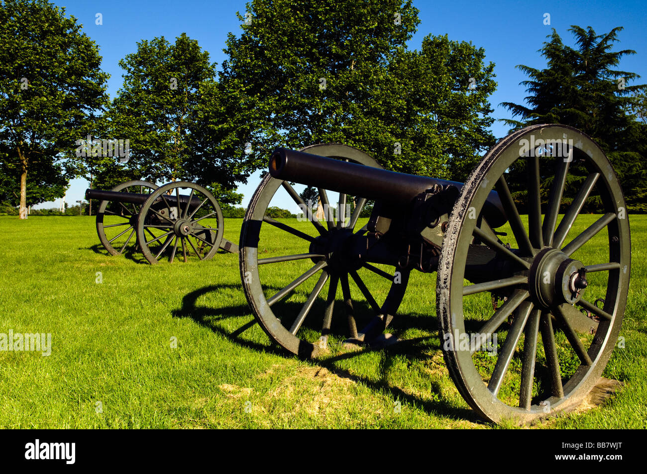 Manassas Virginia Museum Bürgerkrieg Kanonen Stockfoto