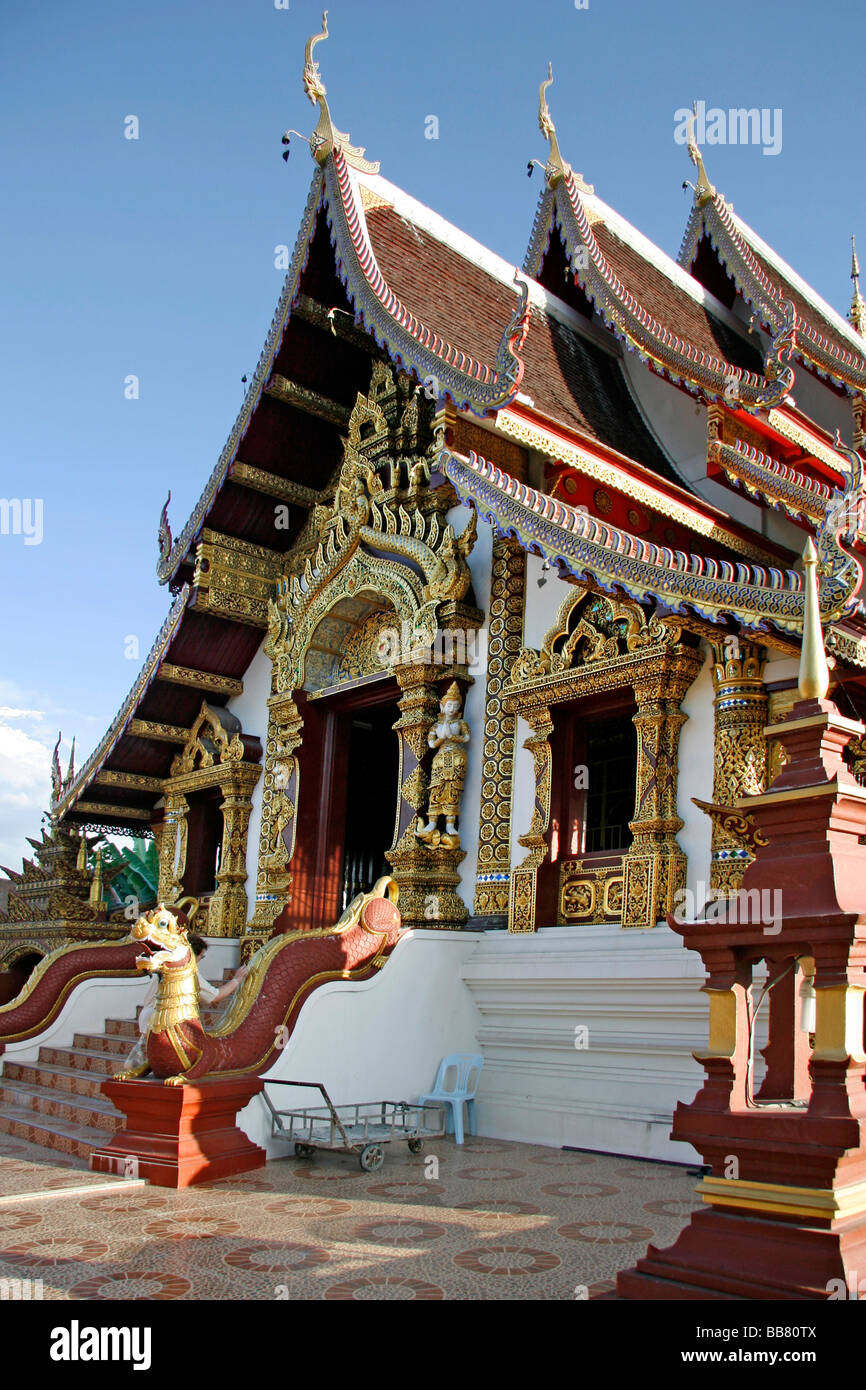 Morn Thean Tempel, Viharn, Tempel Website, Chiang Mai, Thailand, Asien Stockfoto