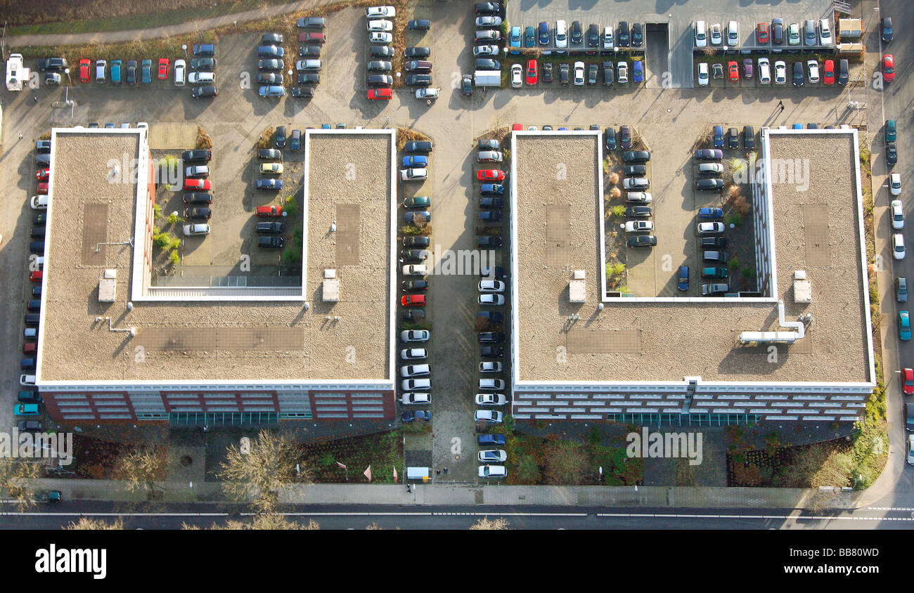 Luftaufnahme, Business park, Dienstleistungspark Trimonte, Bochum, Ruhrgebiet, Nordrhein-Westfalen, Deutschland, Europa Stockfoto