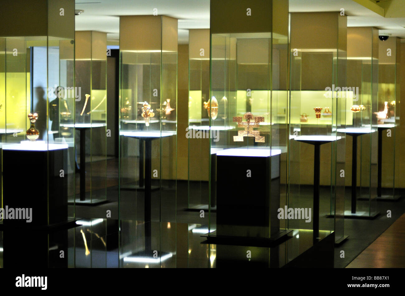 Präkolumbianischen Goldschmiedekunst Sammlung, Museo del Oro, Bogotá, Kolumbien, Südamerika Stockfoto
