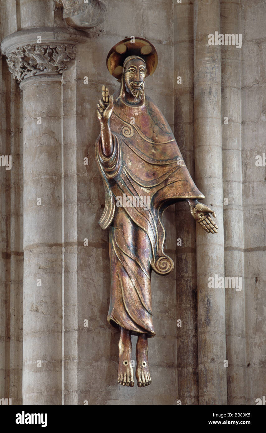 Ely Kathedrale Christus in Herrlichkeit Statue, Peter Ball 2000 Stockfoto