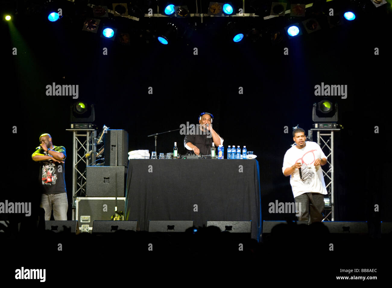 US-Hip Hop Gruppe "De La Soul", live beim Soundcheck Open Air in Sempach-Neuenkirch, Schweiz Stockfoto