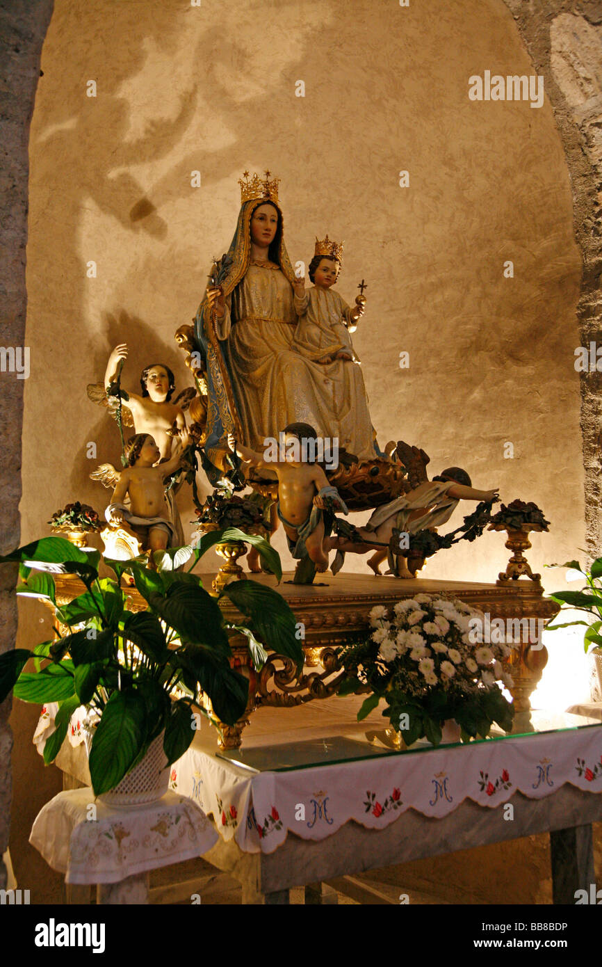 Madonna-Statue in der Basilika St. Eufemia in Grado, Italien, Europa Stockfoto