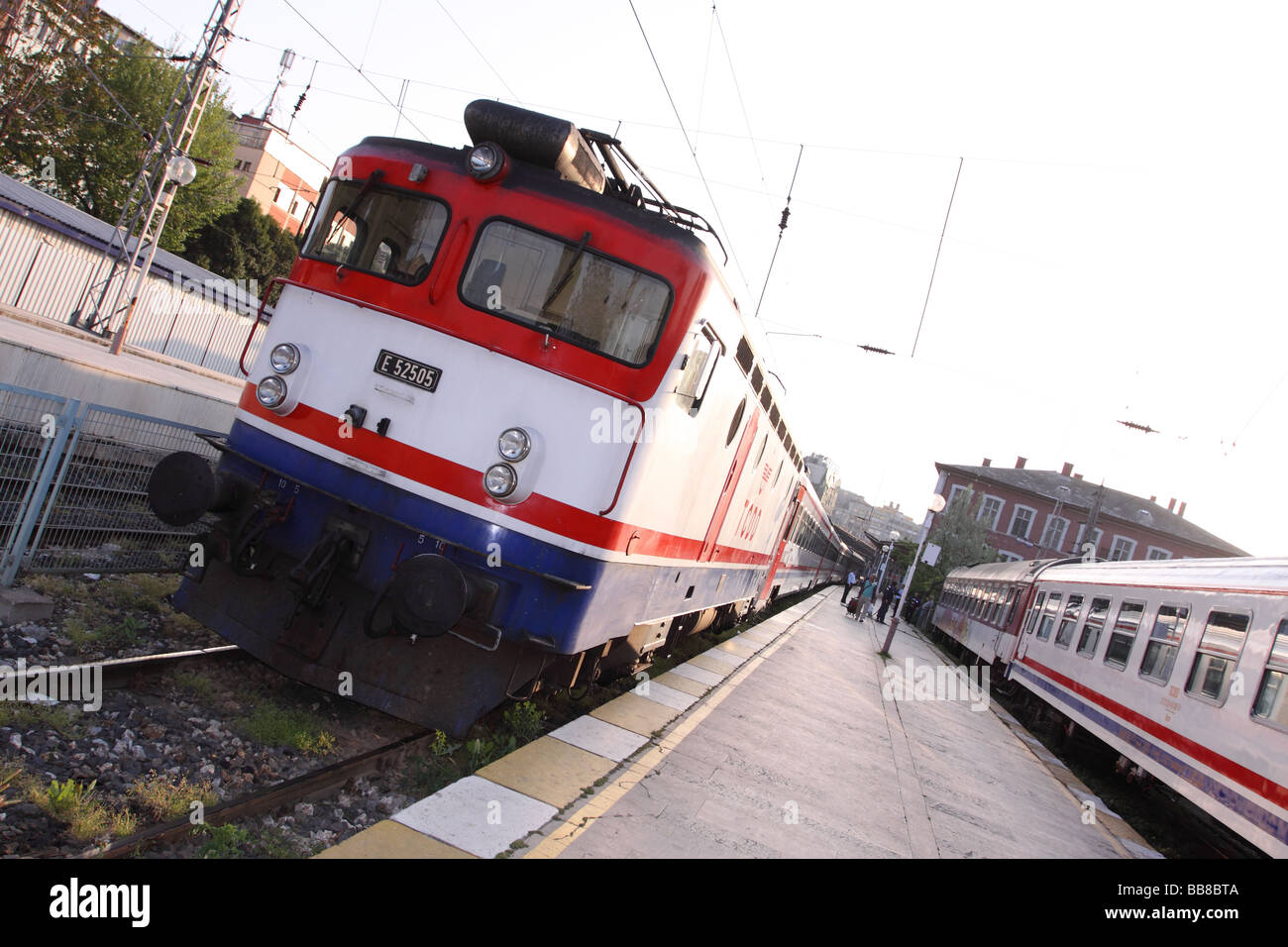 Istanbul Türkei TCDD türkische Staatsbahn Zug Lok am Bahnhof Sirkeci Stockfotografie Alamy