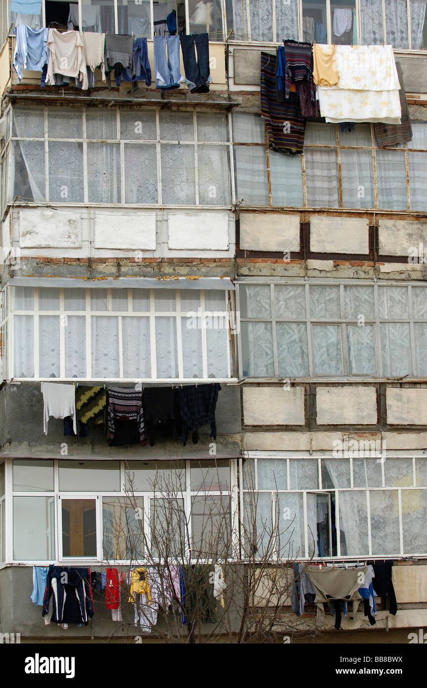 Plattenbau, vorgefertigte Gebäude, Rumänien, Osteuropa Stockfoto