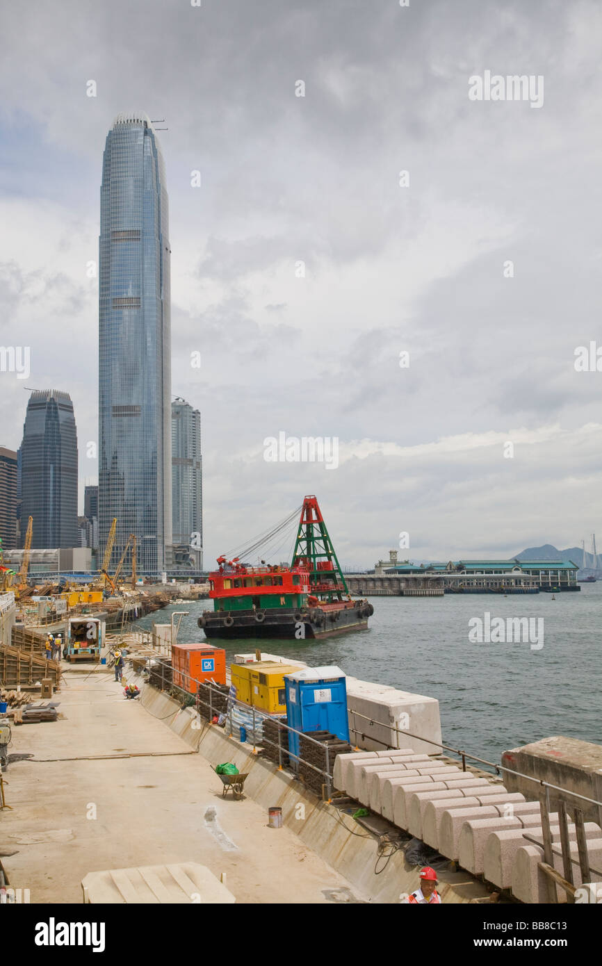 Hong Kong Harbour Rekultivierung Stockfoto