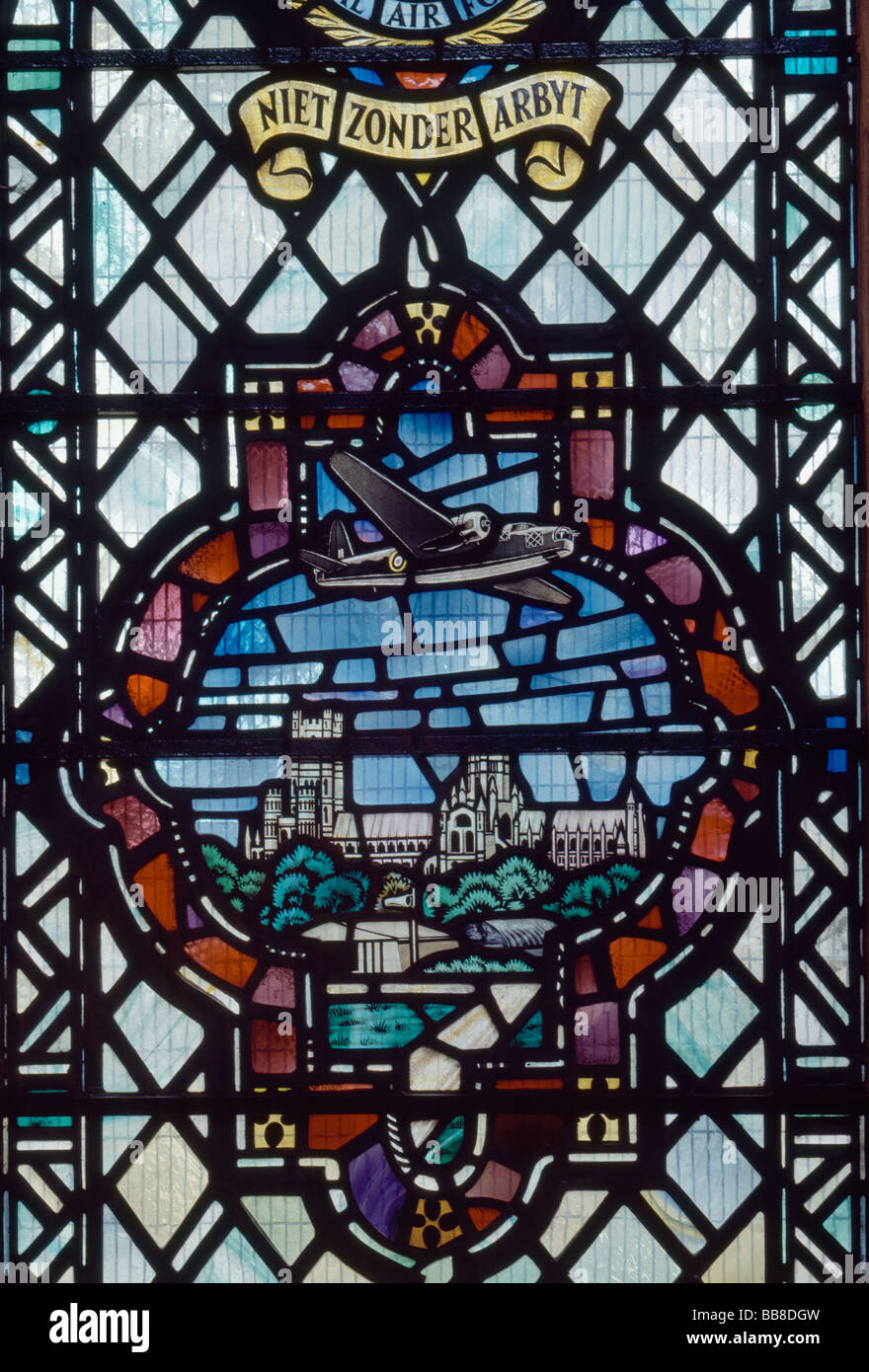 Ely Kathedrale Bomber Command Window Stockfoto