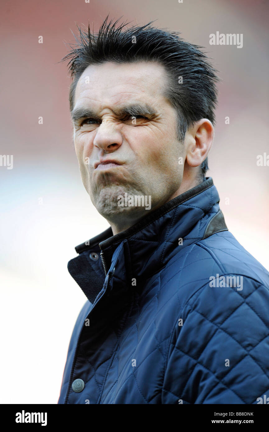 Michael PREETZ, Ex-Nationalspieler, Manager und Direktor für den Profi-Spieler Hertha BSC, seine Nase Stockfoto