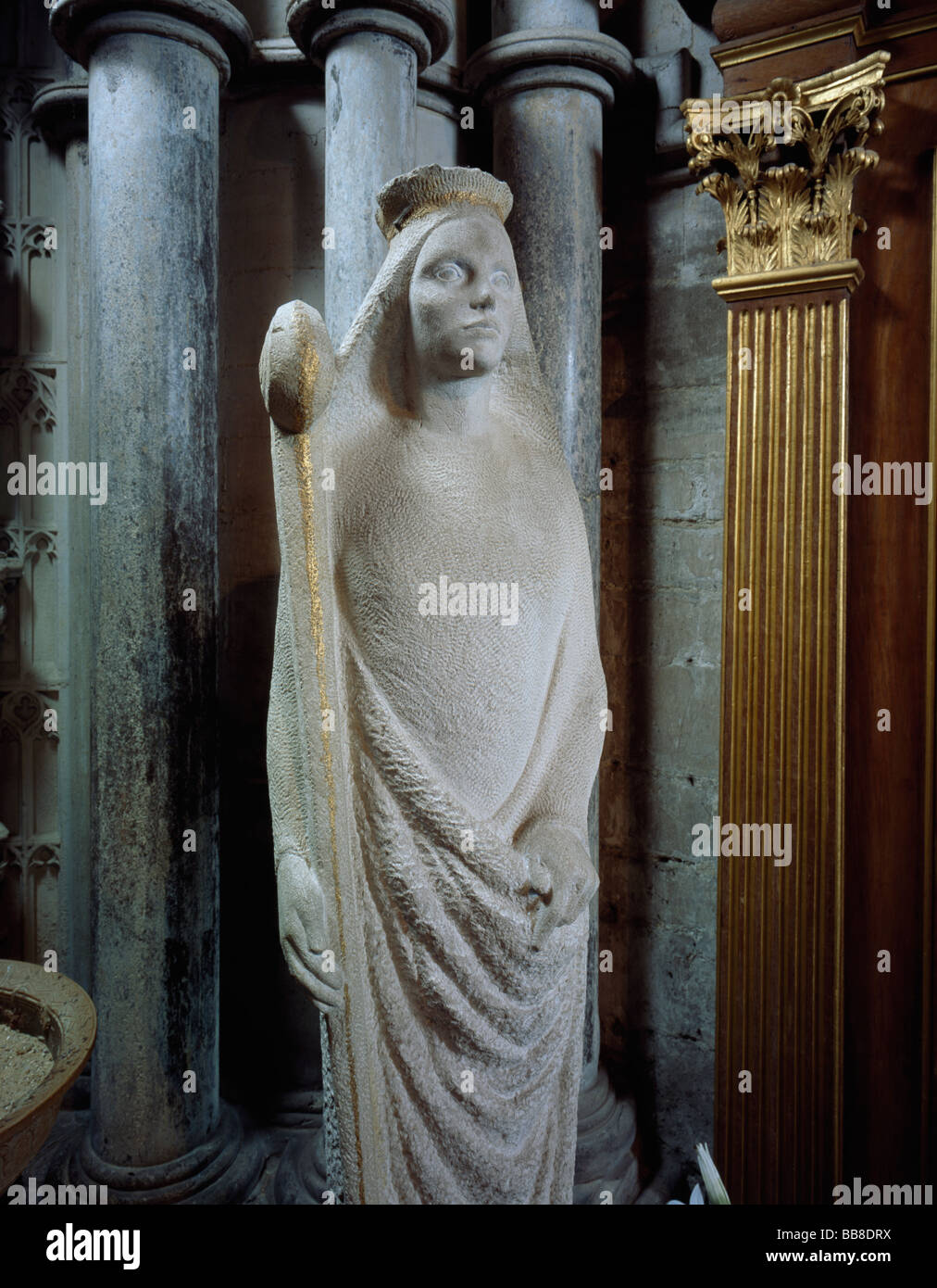 Ely Kathedrale St. Einkaufsmöglichkeiten Statue Stockfoto