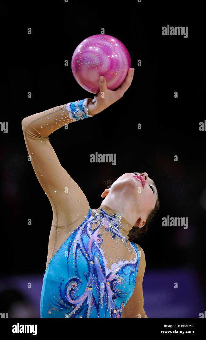 Irina RISENZON, Iryna RIZENSON RISENSON, Israel, Grand Prix der rhythmischen Sportgymnastik, Paris, Frankreich, Europa Stockfoto