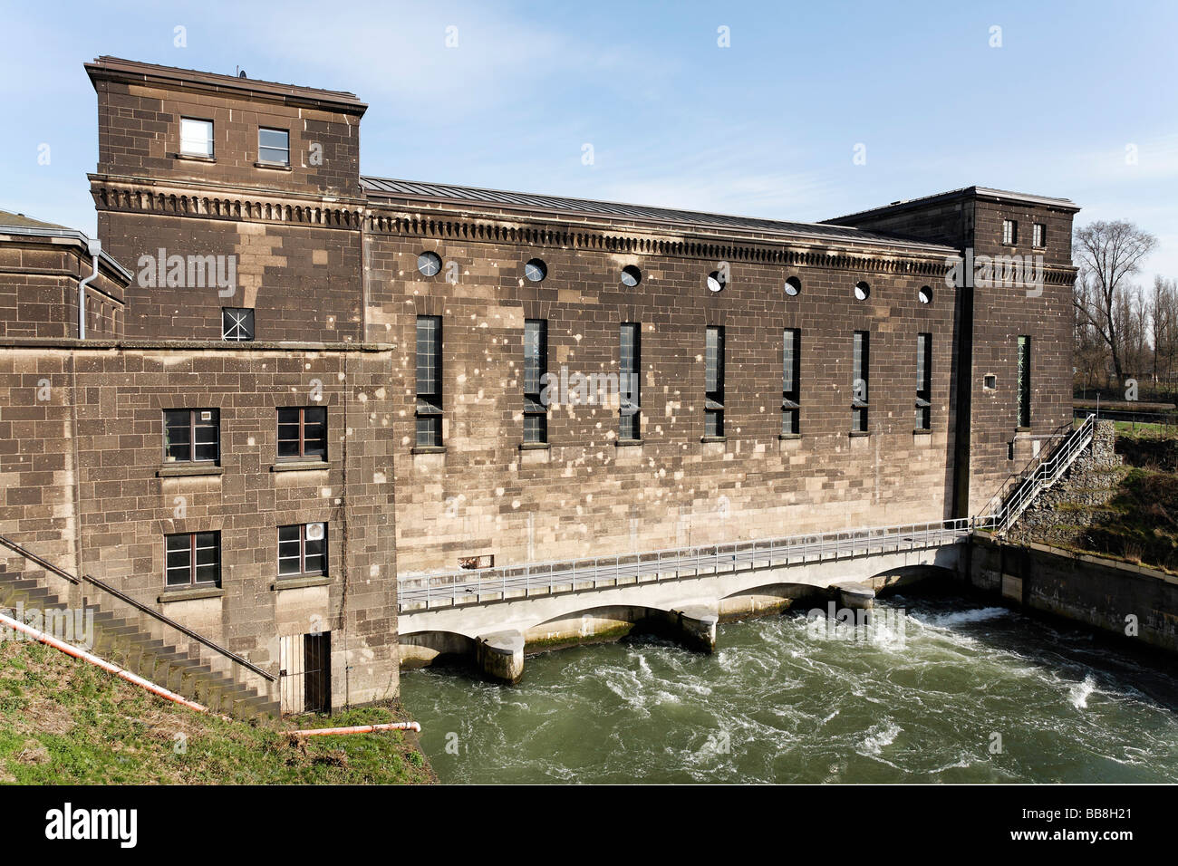 Historischen Wasserkraft Werk Raffelberg, Mülheim ein der Ruhr, Nordrhein-Westfalen, Deutschland, Europa Stockfoto