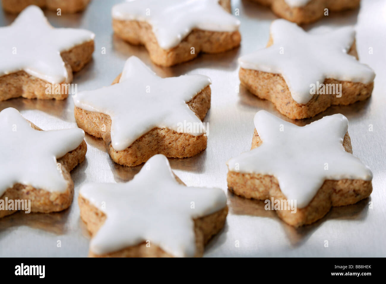 Sternförmige Zimt Biskuit Stockfoto