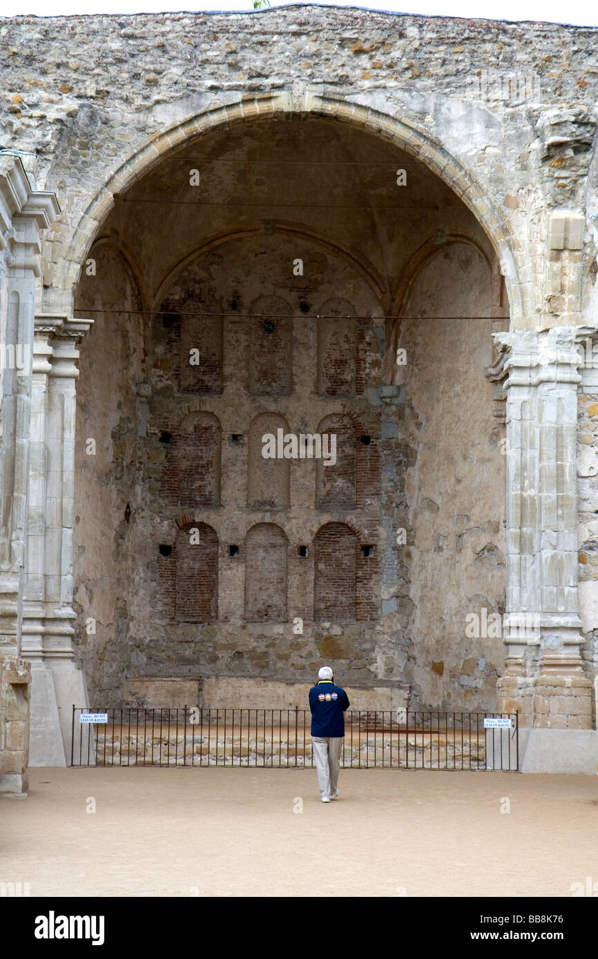 Ruinen der großen Stein Kirche an der Mission San Juan Capistrano, Kalifornien USA Stockfoto