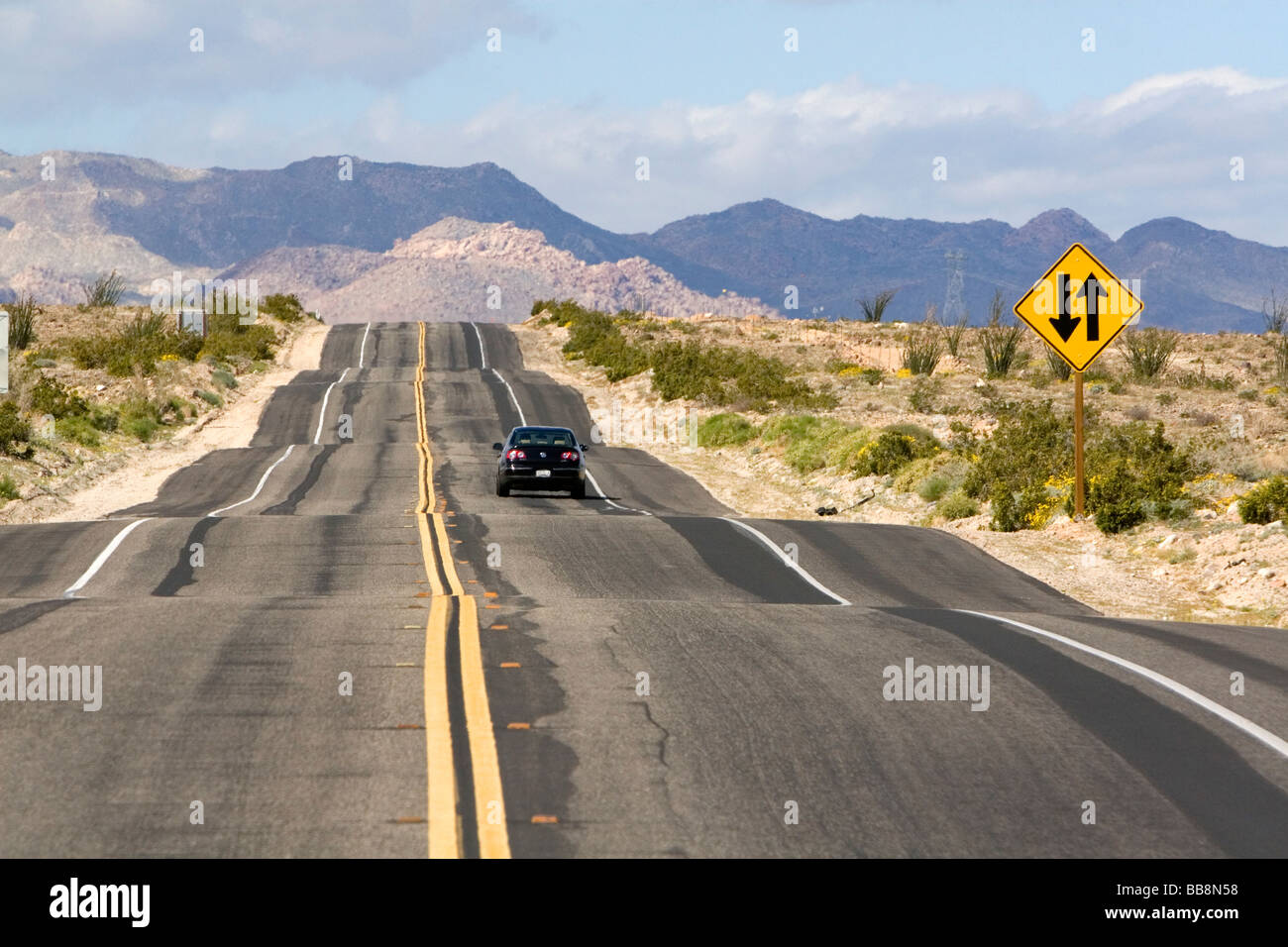 California Highway 98 in der Nähe der mexikanischen Grenze im Imperial County Southern California USA Stockfoto