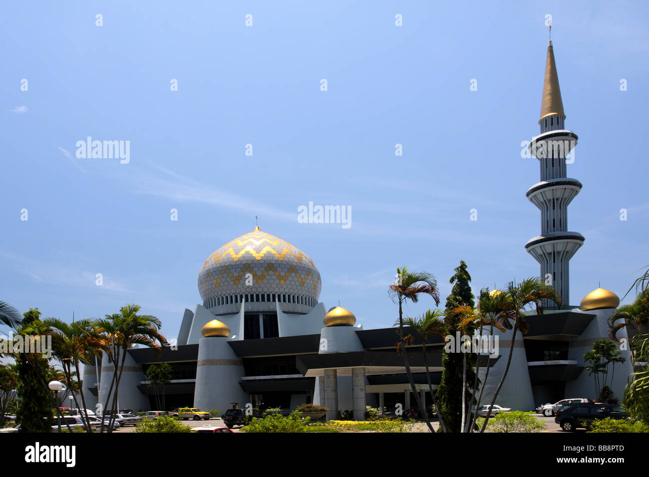 Sabah State Moschee Kota Kinabalu Borneo Malaysia Asien Stockfoto