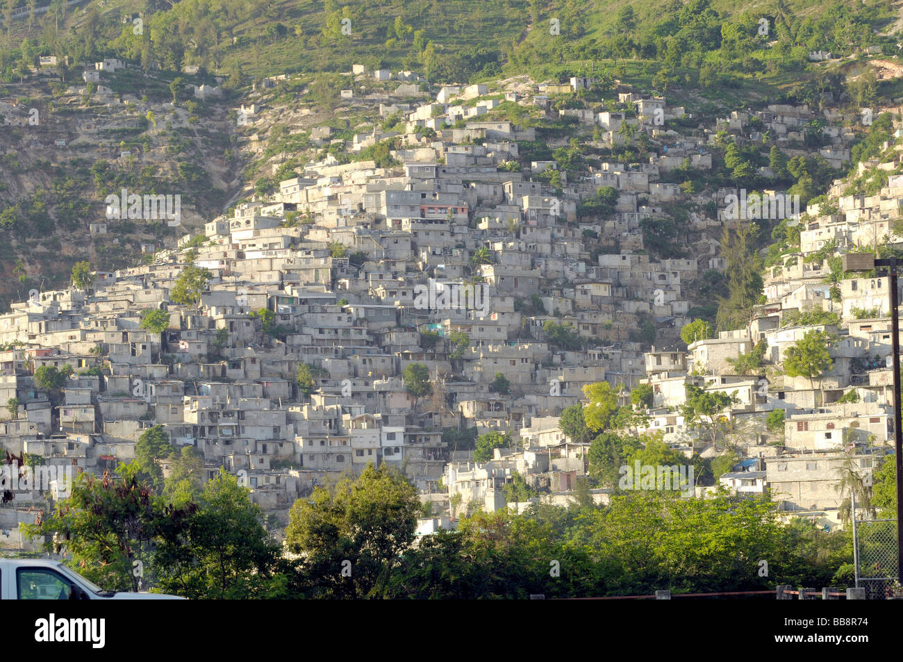 Slum wohnen am Stadtrand von der haitianischen Hauptstadt Port-au-Prince Stockfoto