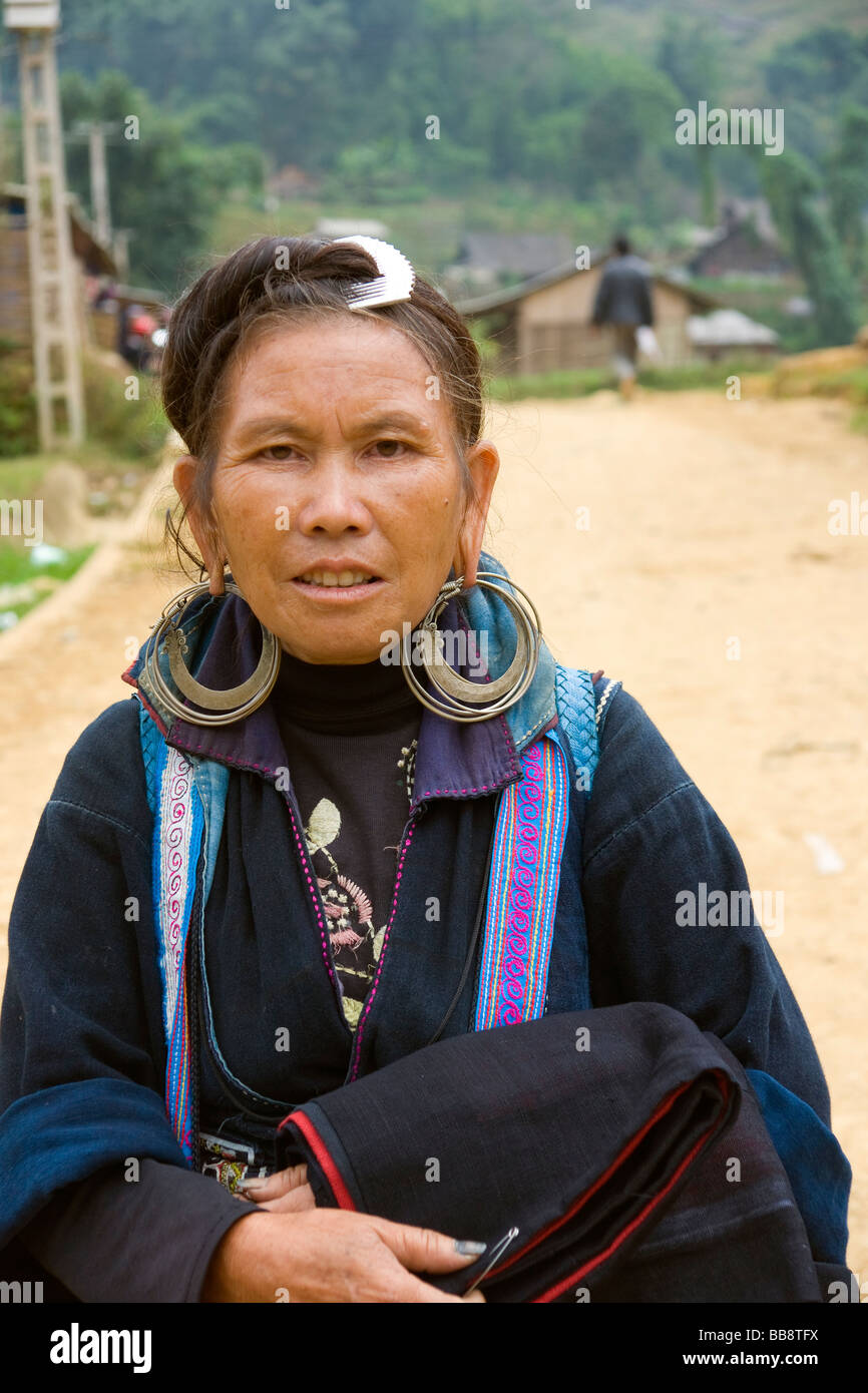 Black Hmong Frau, Lao Chai Dorf, Sapa, Vietnam Stockfoto