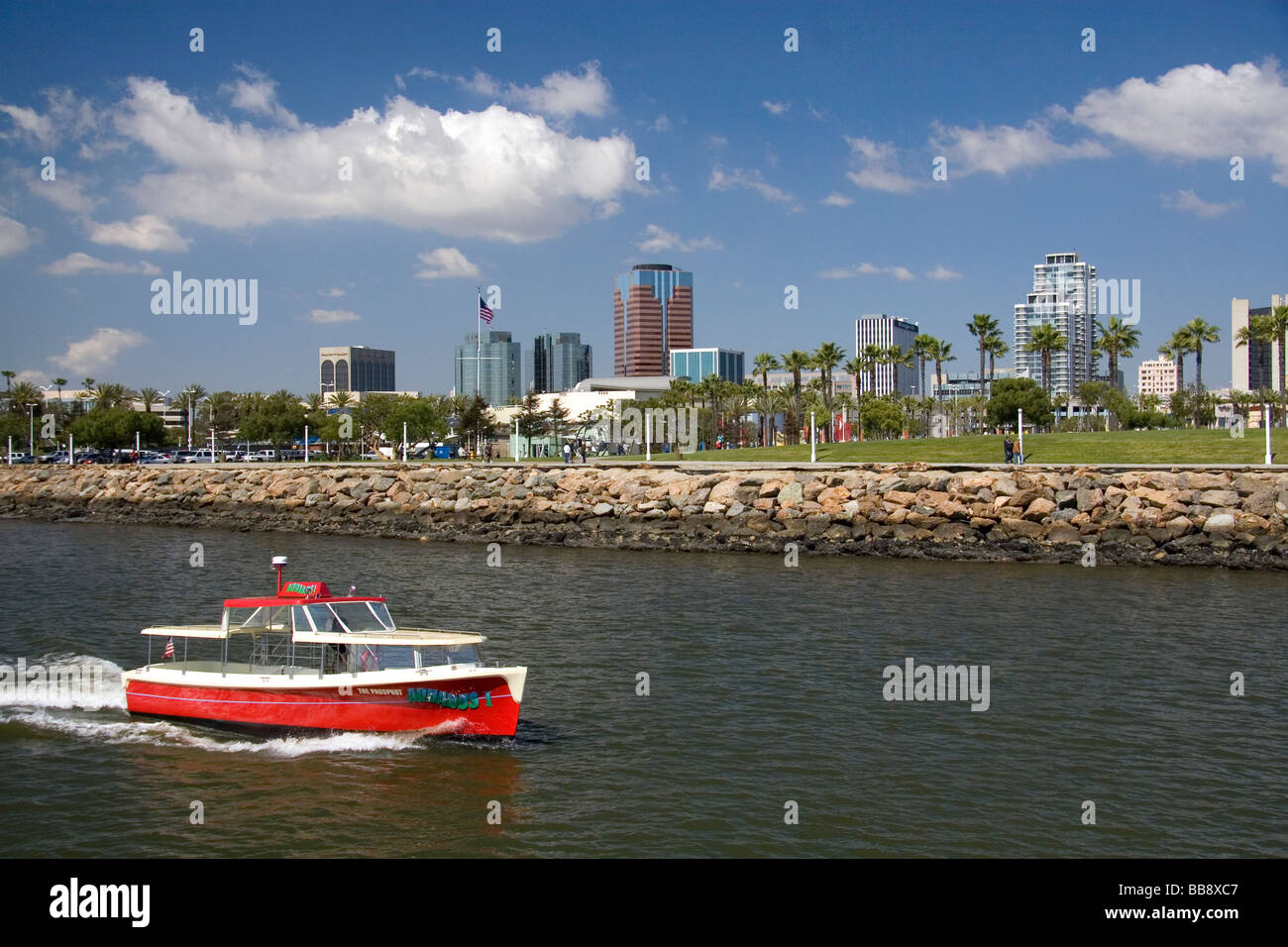 Boot im Hafen von Rainbow am Long Beach Kalifornien USA Stockfoto