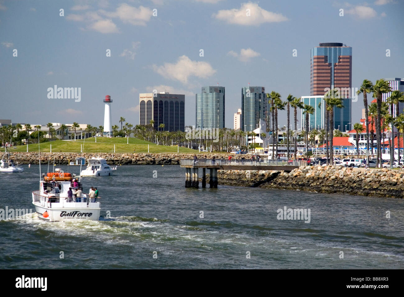 Boote im Hafen von Rainbow am Long Beach Kalifornien USA Stockfoto