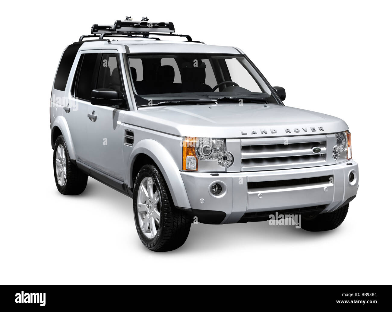 Führerschein erhältlich unter MaximImages.com – Silver 2009 Land Rover LR3 V8 SUV Stockfoto