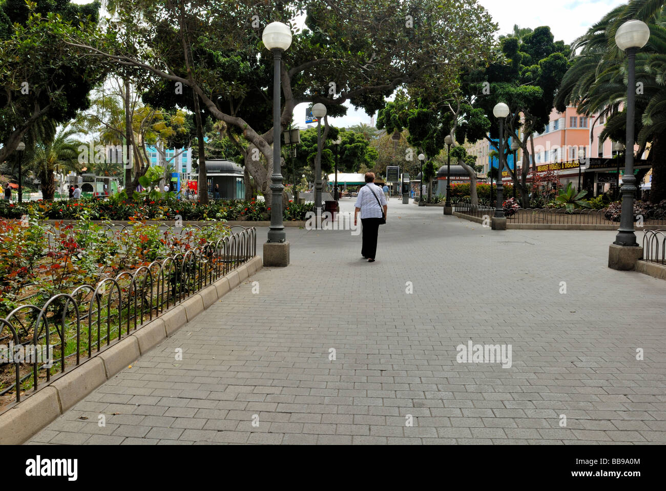 Eine feine Blick auf den Parque de Santa Catalina, die Santa-Catalina-Park. Las Palmas, Gran Canaria, Kanarische Inseln, Spanien, Europa. Stockfoto