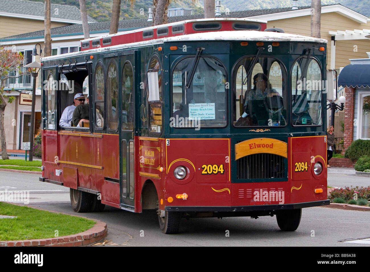 Wagen in der Stadt von Avalon auf Catalina Island, Kalifornien USA Stockfoto