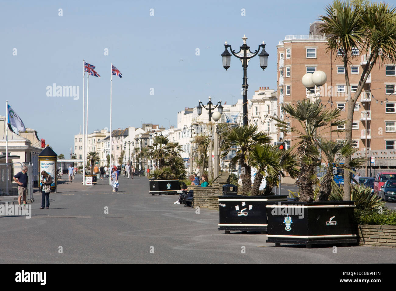 Strandpromenade von Worthing Meer Stadt Sussex England uk gb Stockfoto