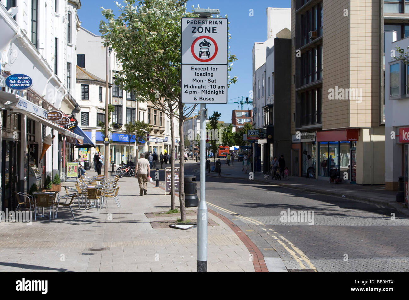 Tempolimit Worthing Küstenstadt Sussex England uk gb Stockfoto