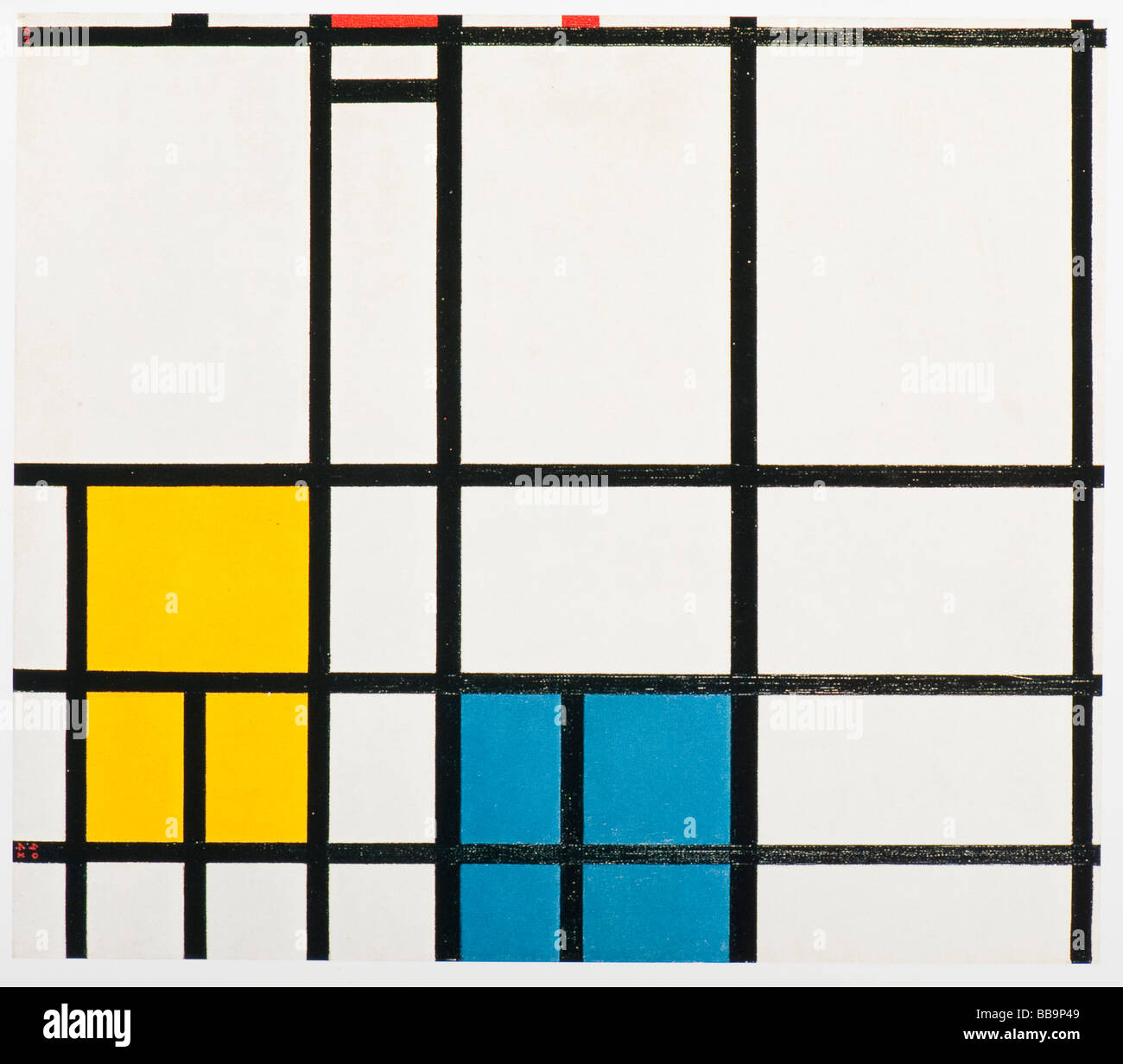 Zusammensetzung London von Piet Mondrian 1940-1942 Öl auf Leinwand Stockfoto