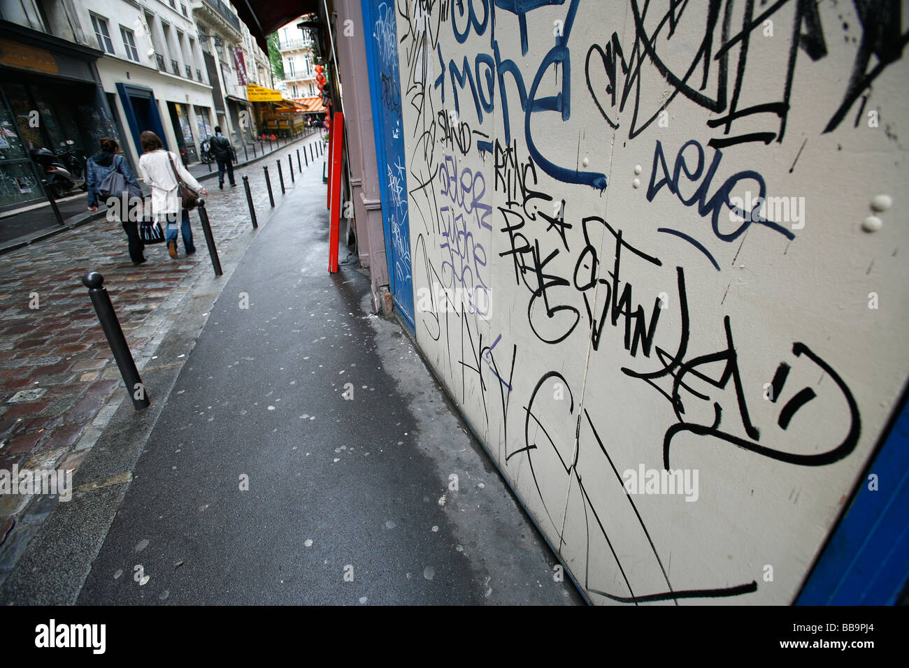 Graffiti, Paris Rive Gauche Stockfoto