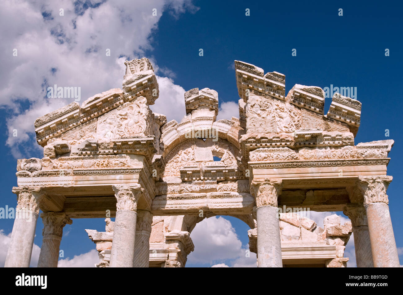 Tetrapylon Tor der antiken Stadt Aphrodisias, Türkei Stockfoto