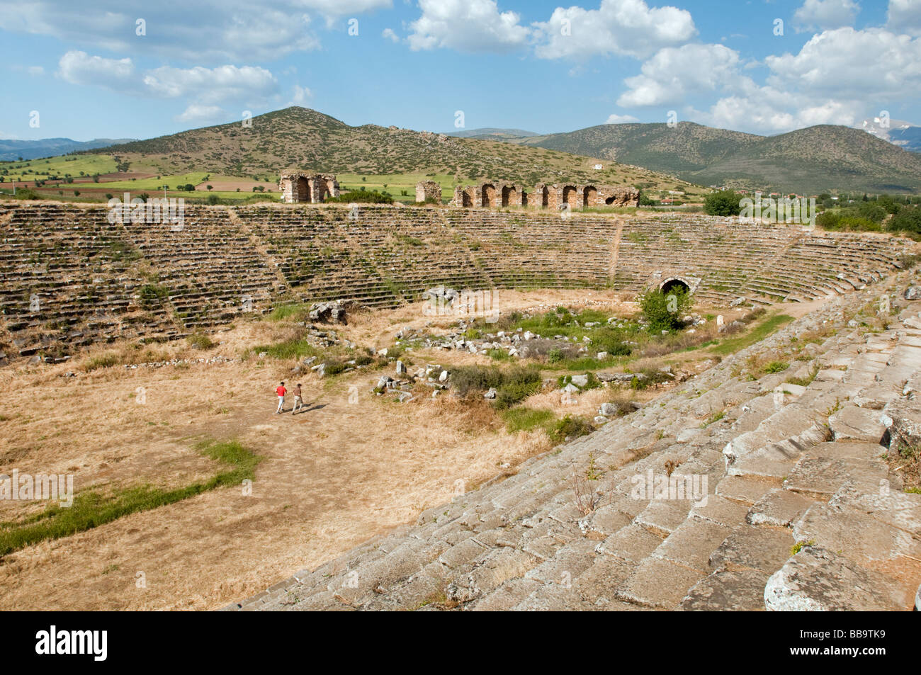 Stadion in Aphrodisias antiken Stadt zählt zu den Largests in der Welt mit 30.000 Kapazität Türkei Stockfoto