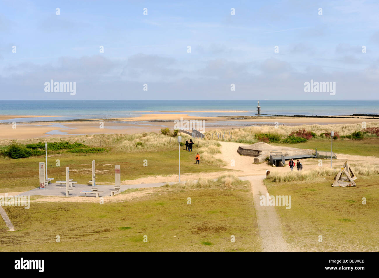 D Tag Juno Beach Courseulles Sur Mer Landung Strand der Normandie Frankreich des zweiten Weltkriegs Stockfoto