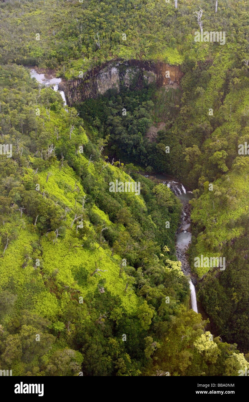 Manawaiopuna 'Jurassic Park' fällt Kauai HI Stockfoto