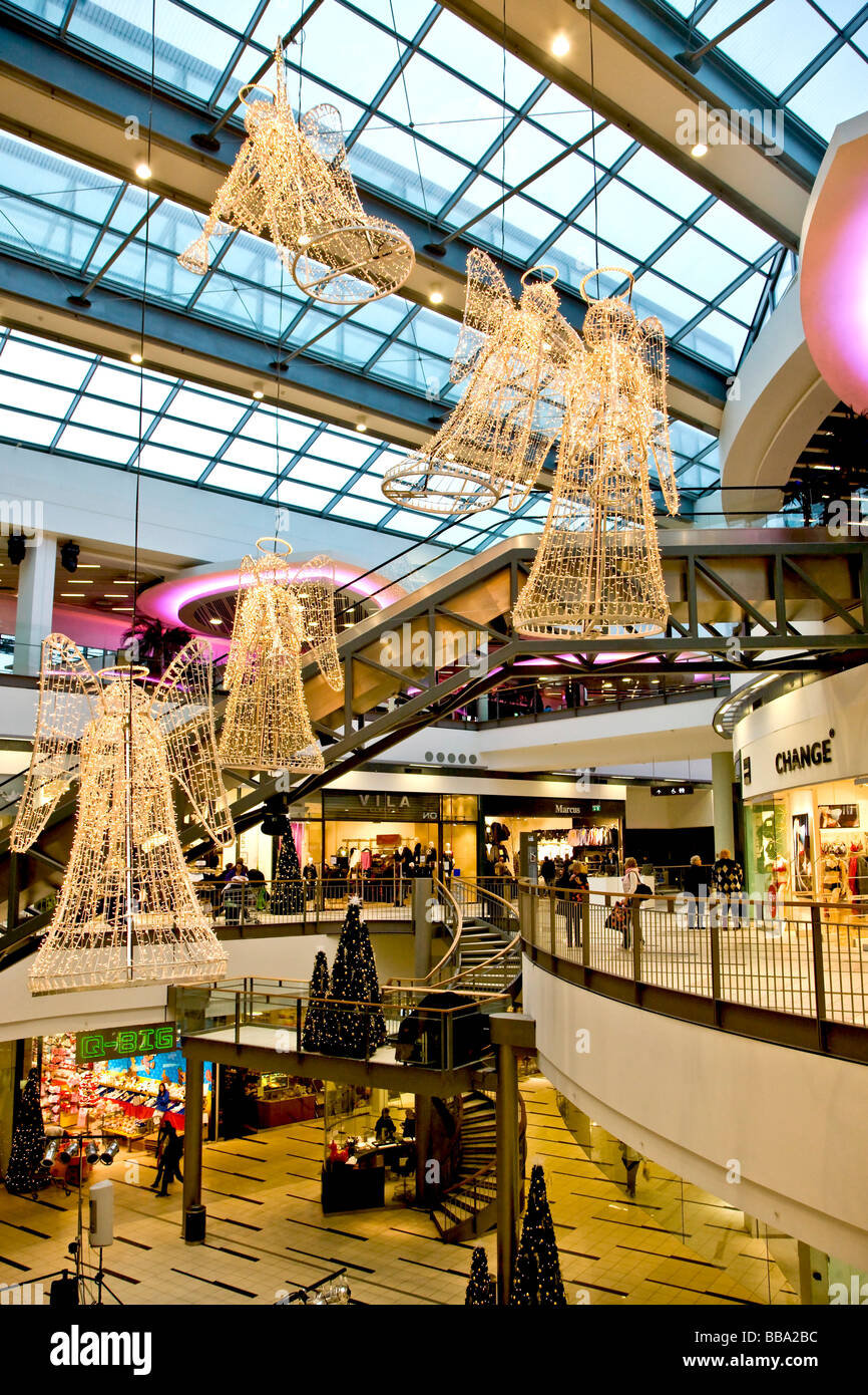 Einkaufszentrum, festliche Dekoration Stockfoto