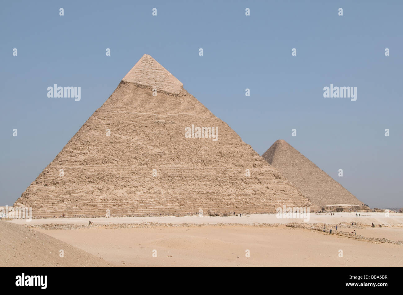 Pyramiden Pyramiden Gizeh Cheops Ägypten Cairo Sphinx Stockfoto
