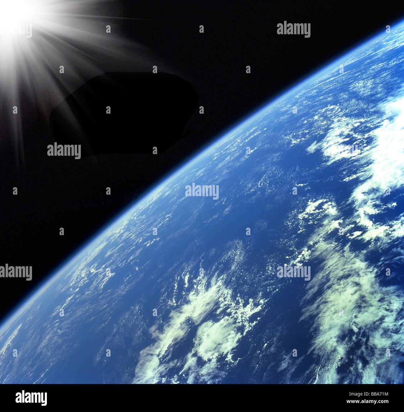 Erde aus dem NASA-shuttle Stockfoto