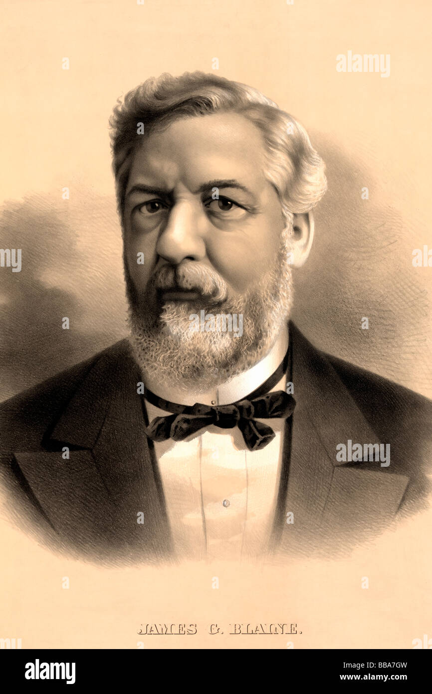 Porträt von James Gillespie Blaine, republikanische Kandidat für das Präsidentenamt im Jahr 1884 Stockfoto