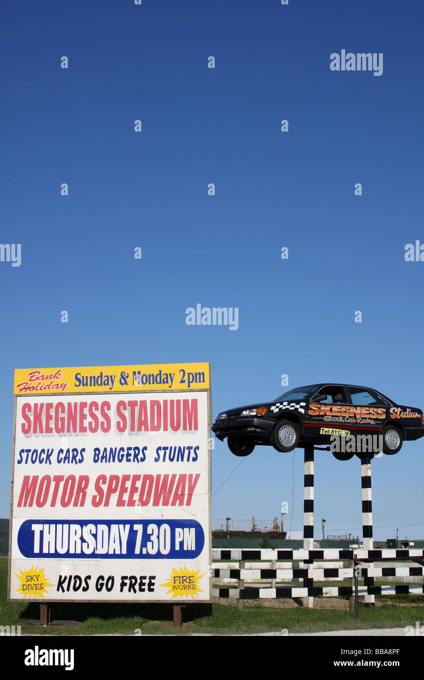 Stock Car-Rennen in Skegness Stadion, Lincolnshire, England, U.K Stockfoto