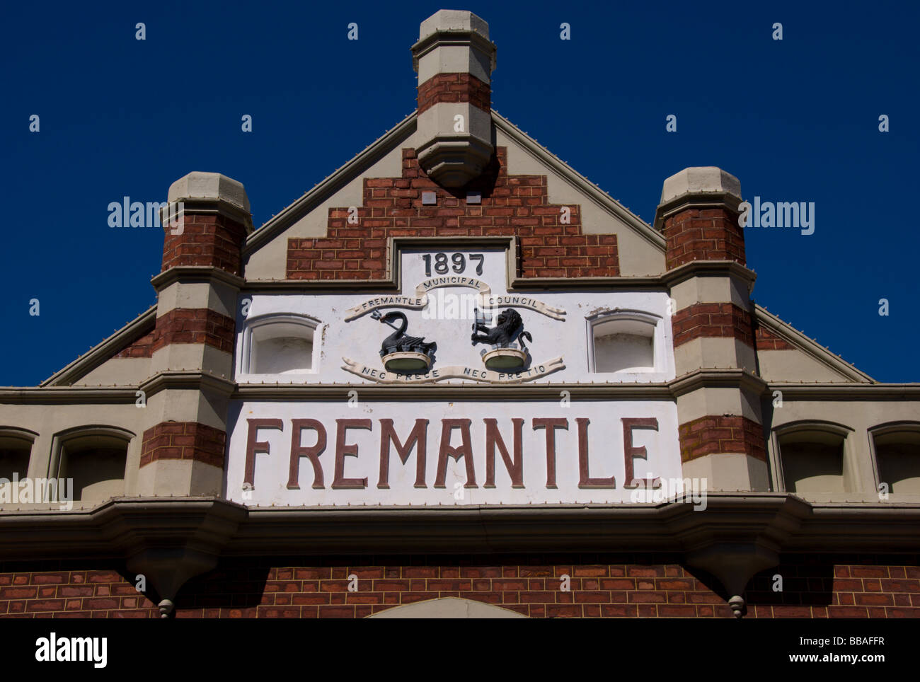 Fremantle Markets Gebäude Detail Stockfoto