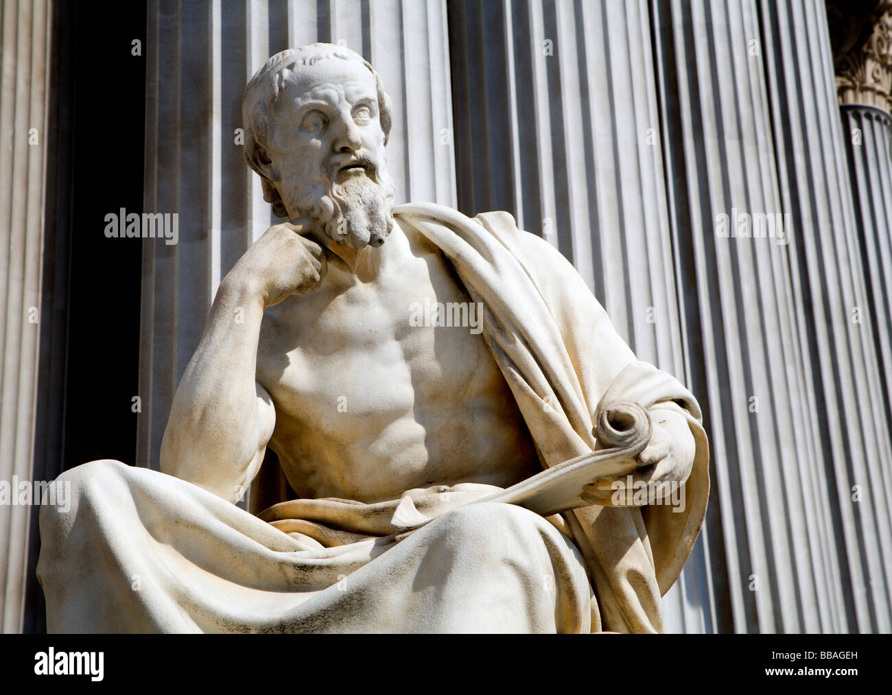 Wien - Herodot Philosoph Statue für das Parlament Stockfoto