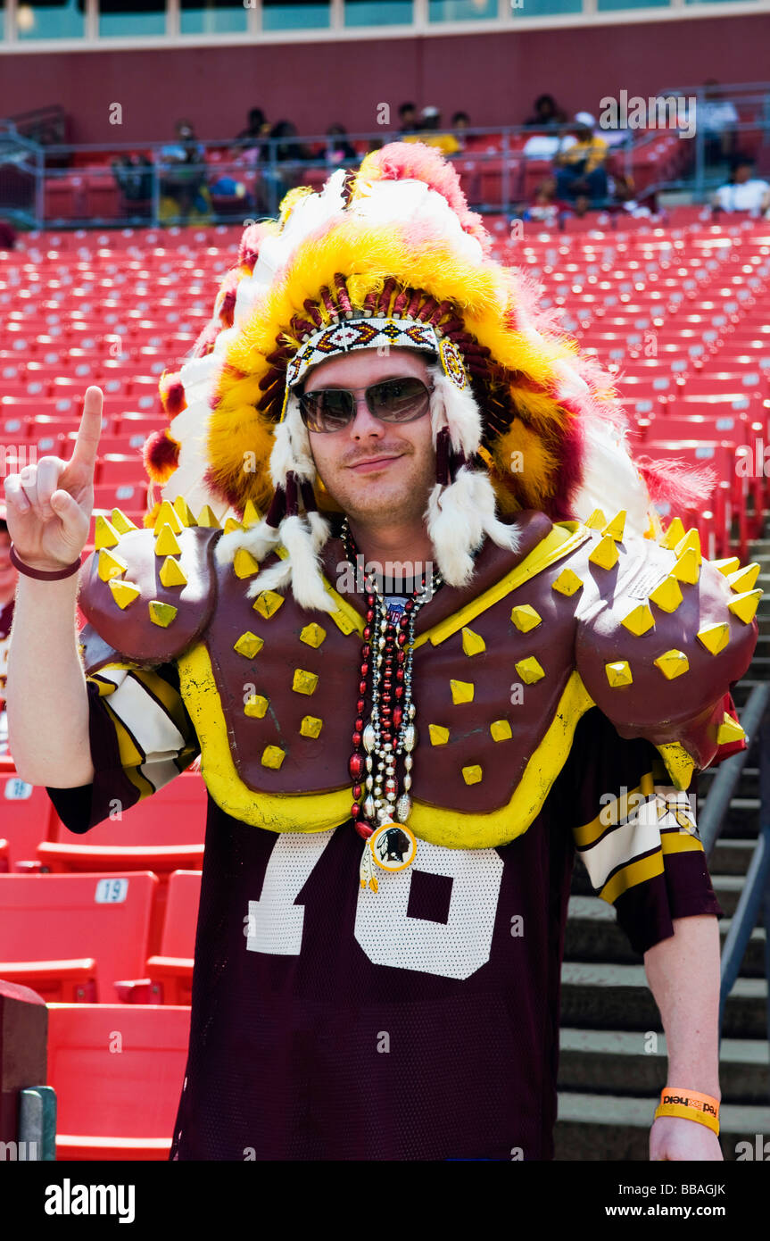 Washington Redskins NFL Fußball-Fan Stockfoto