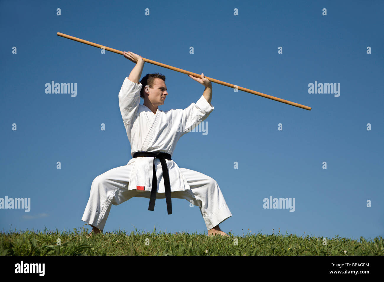Weltmeister der Karate - Kata - training Stockfoto