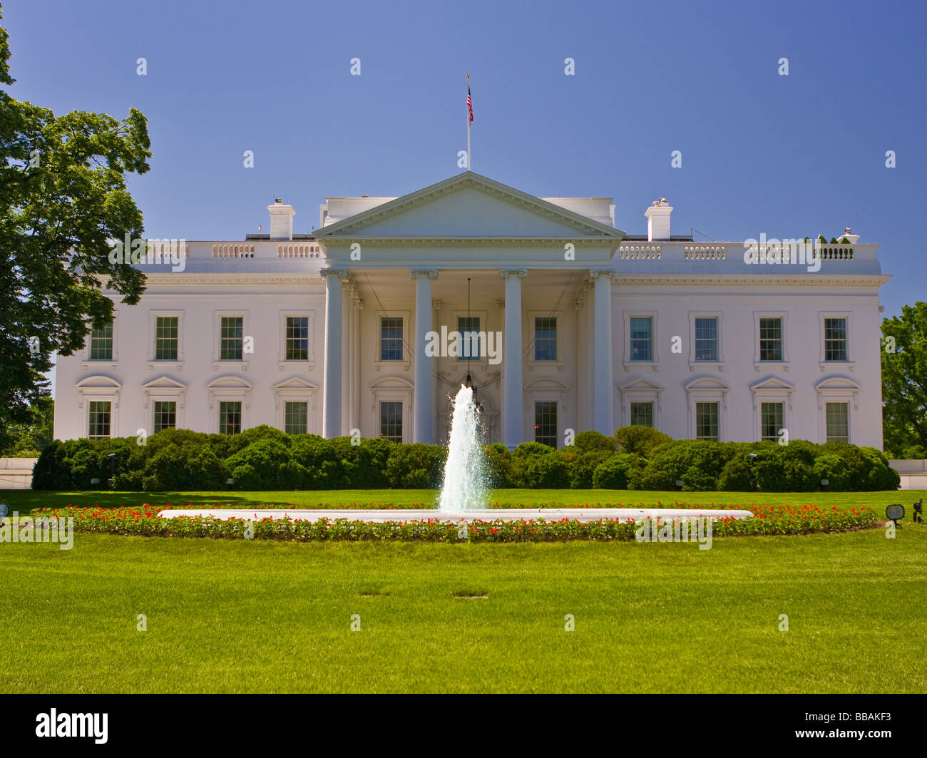 WASHINGTON DC USA White House Nordgarten Stockfoto